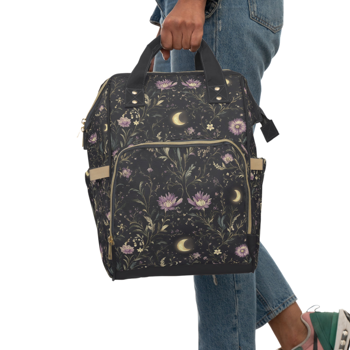 Floral Moonlight Multifunctional Diaper Backpack