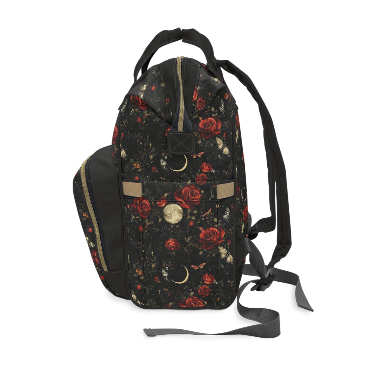Celestial Night Rose Garden Multifunctional Diaper Backpack