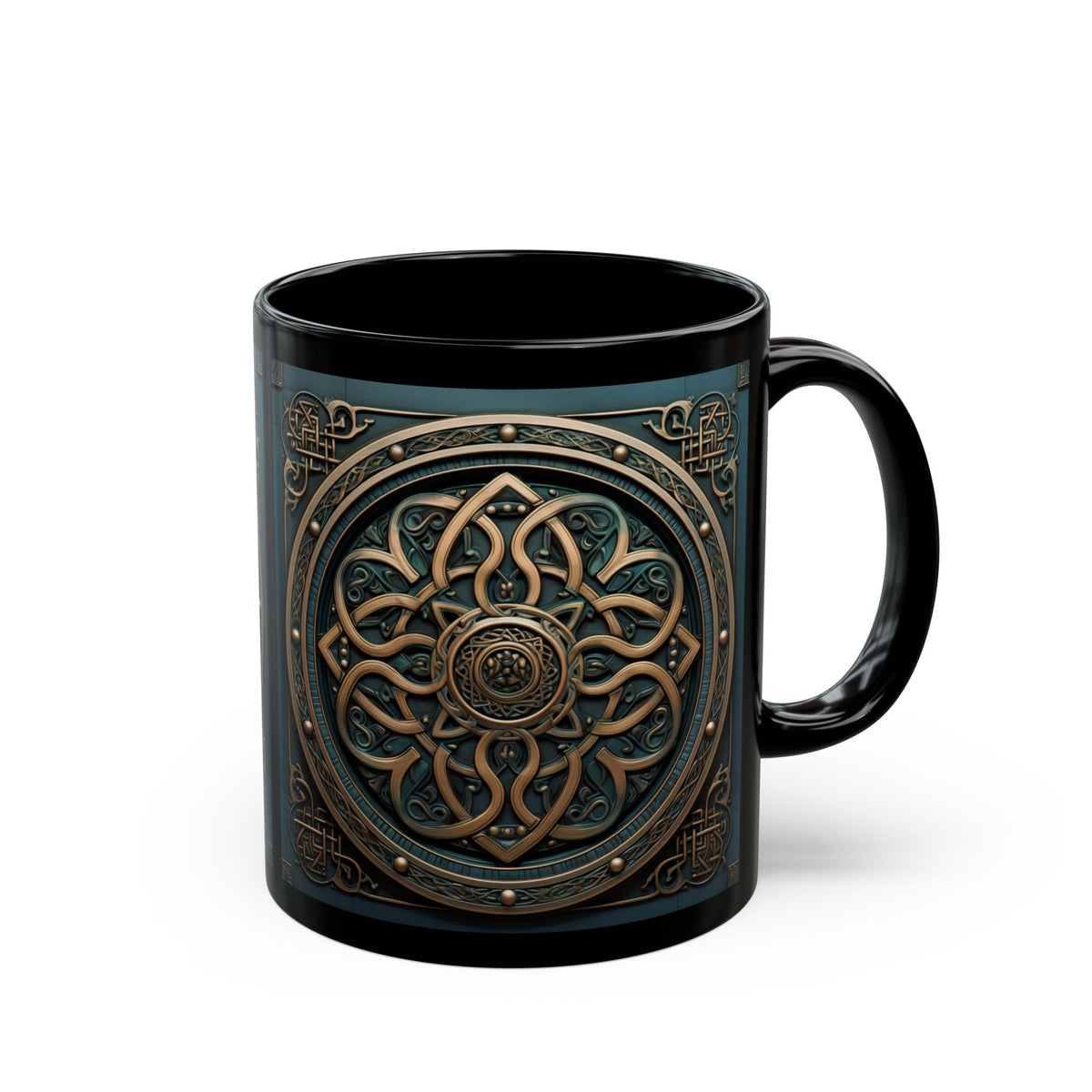 Celtic Bronze Mandala Mug