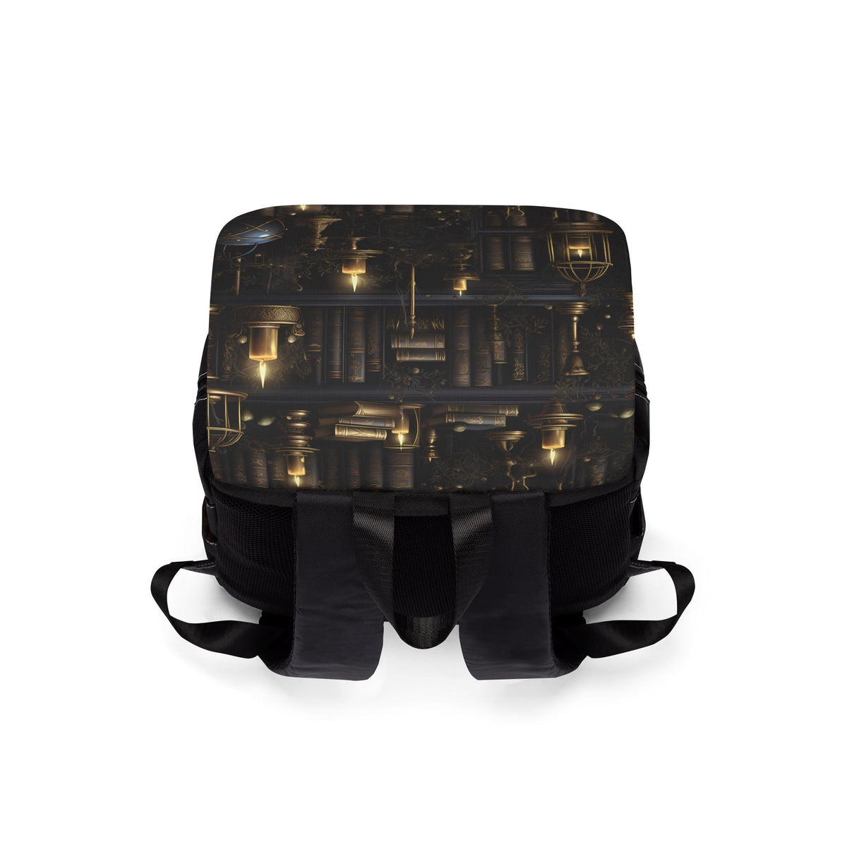 Vintage Candlelit Library Shoulder Backpack