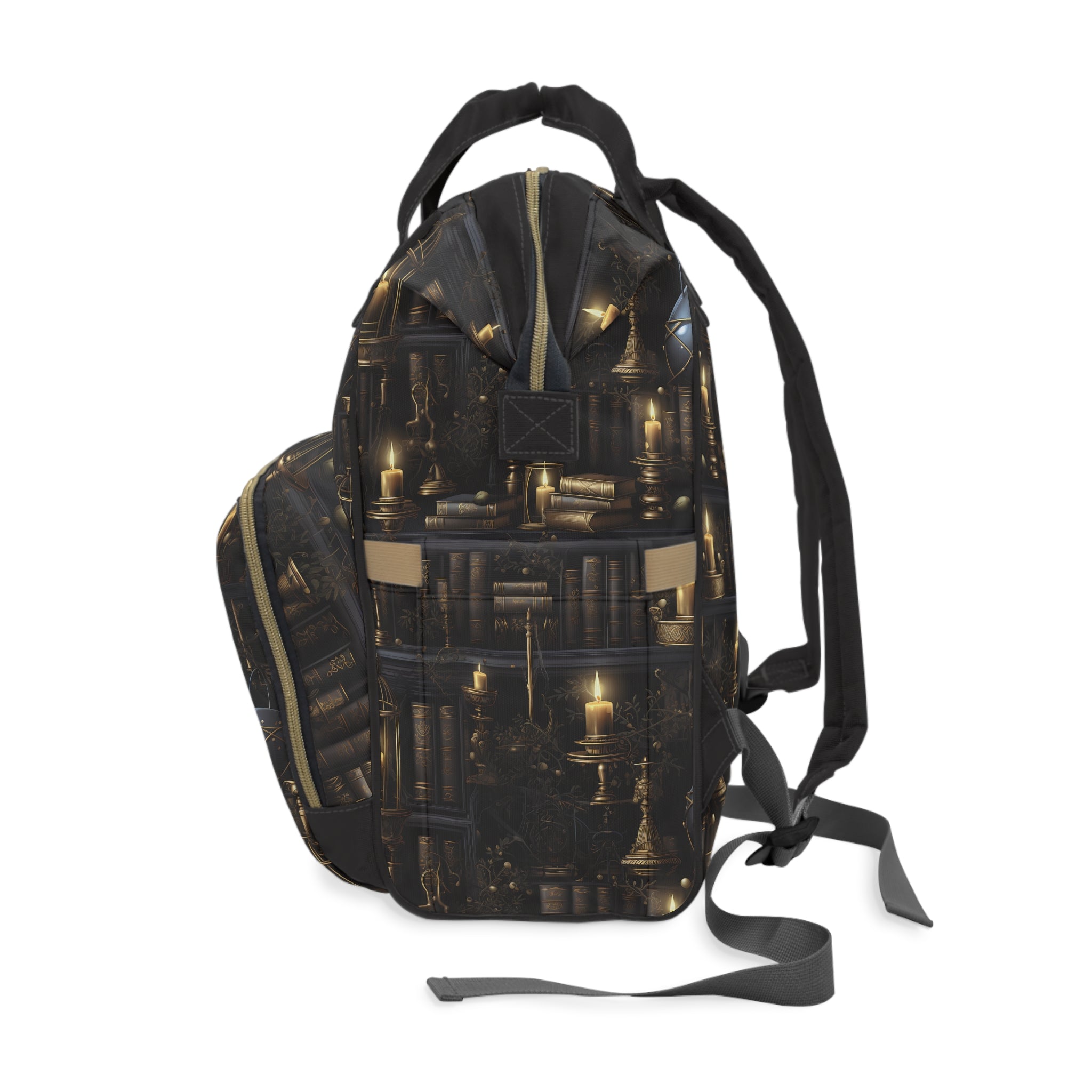 Vintage Candlelit Library Multifunctional Diaper Backpack
