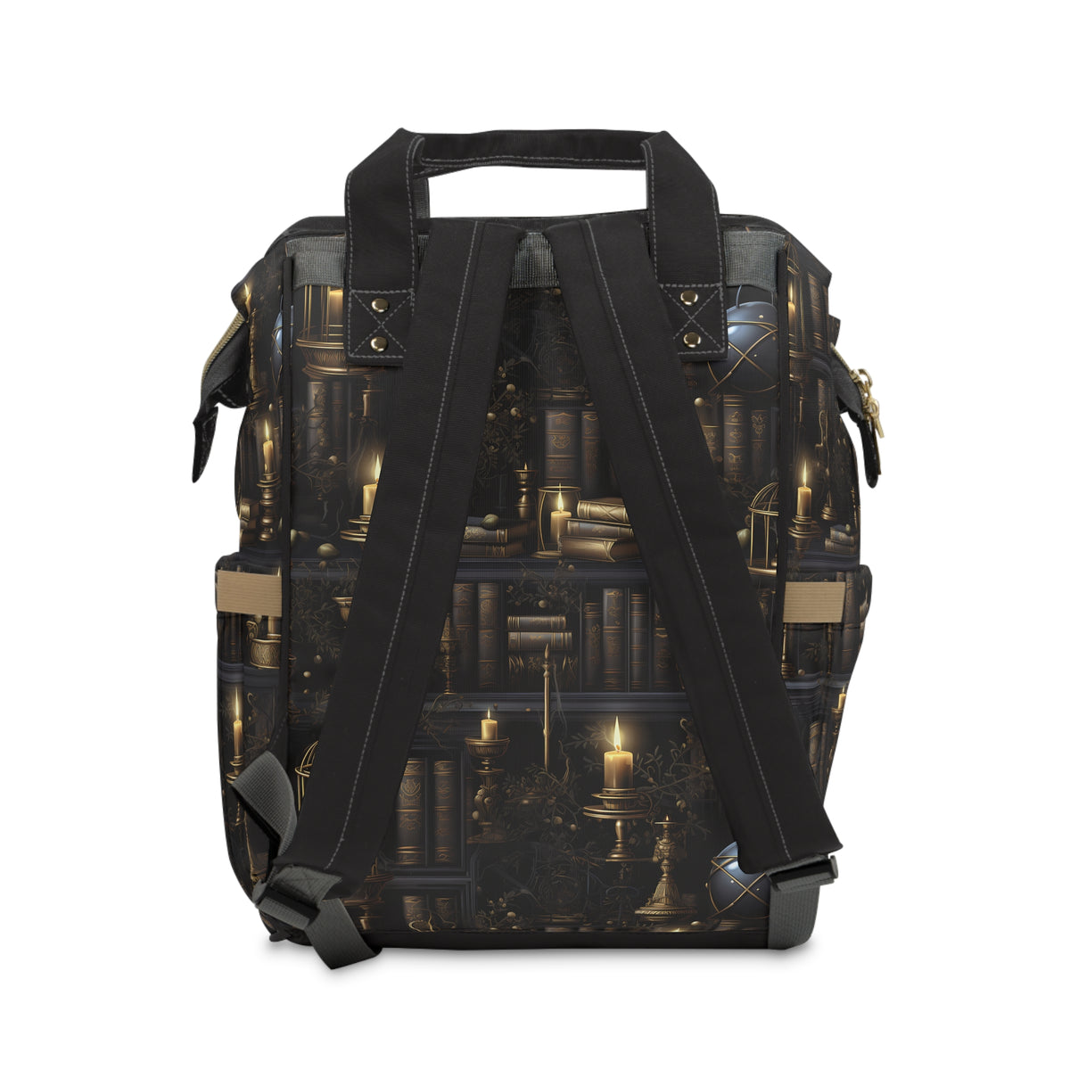 Vintage Candlelit Library Multifunctional Diaper Backpack