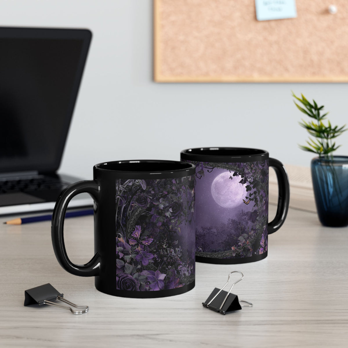Gothic Floral Moonlit Night Mug