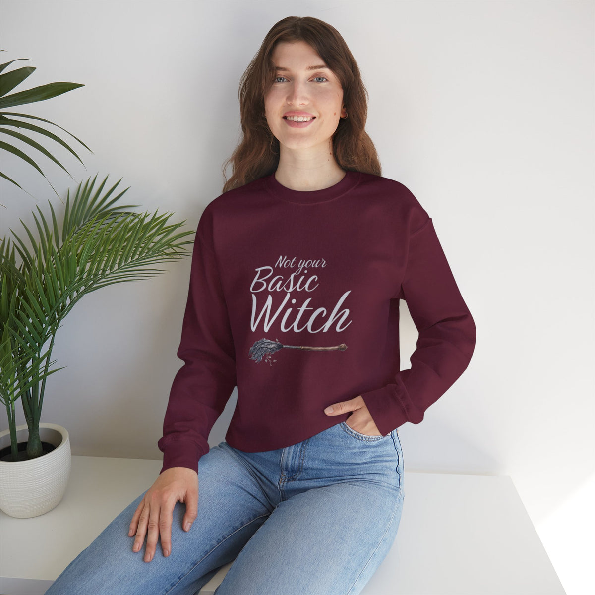 Not Your Basic Witch Unisex Fleece Sweatshirt