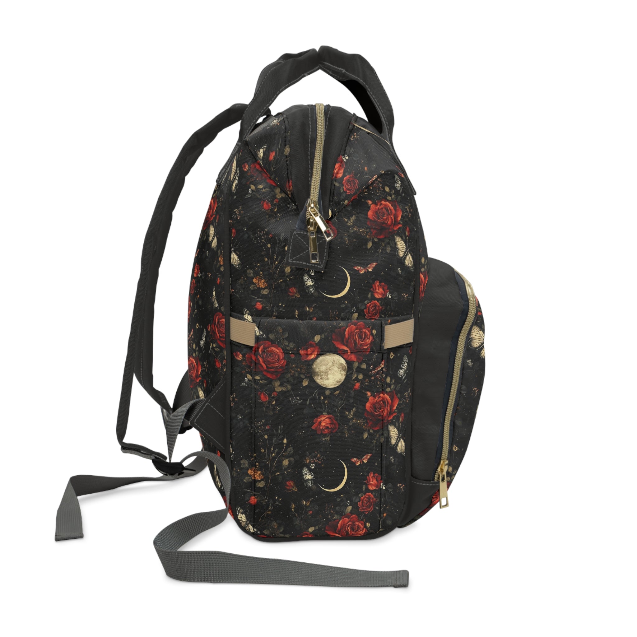 Celestial Night Rose Garden Multifunctional Diaper Backpack