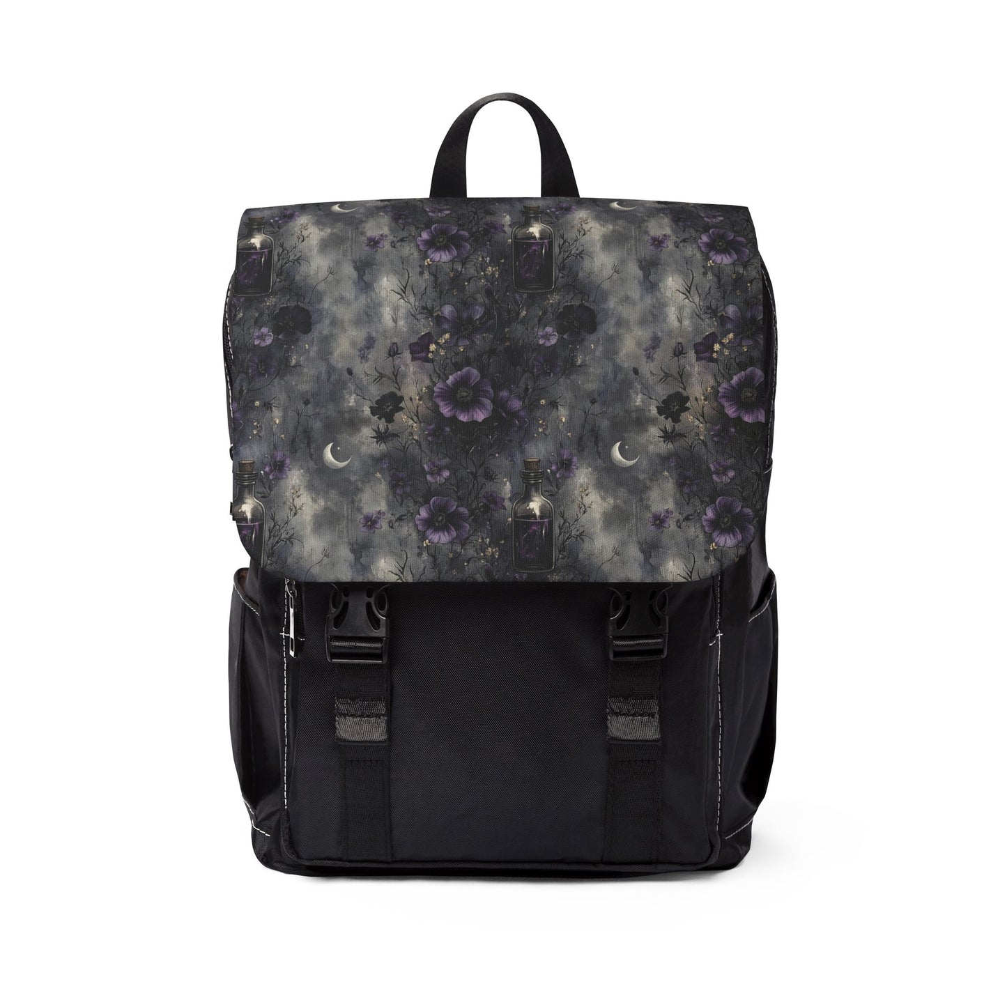 Dark Gothic Witchy Floral Shoulder Backpack