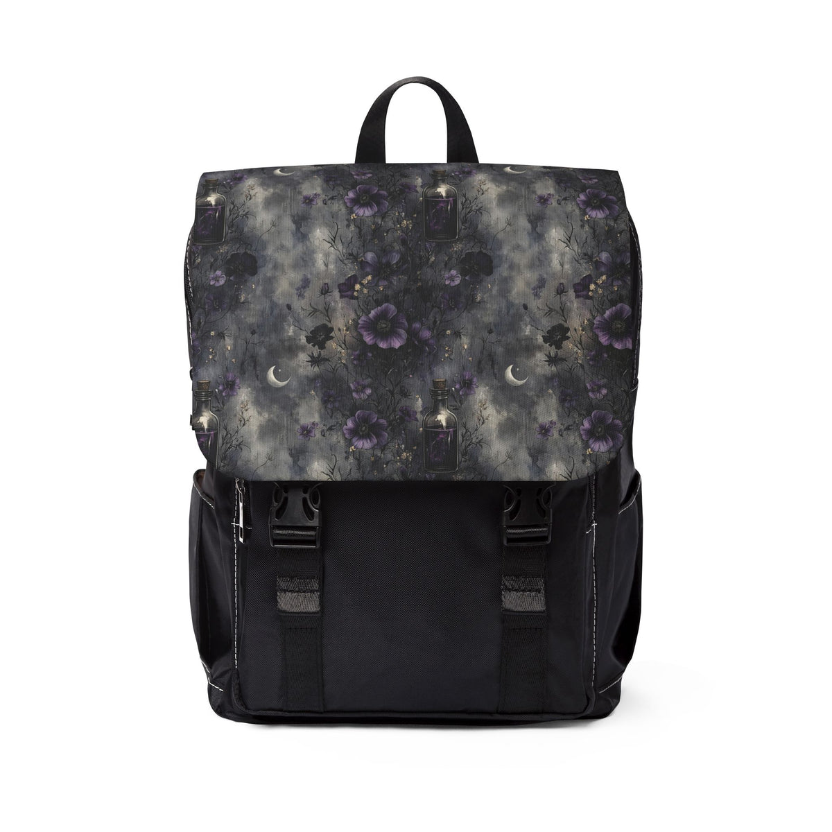 Dark Gothic Witchy Floral Shoulder Backpack