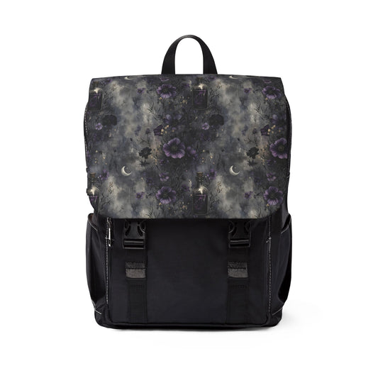 Dark Gothic Witchy Floral Shoulder Backpack