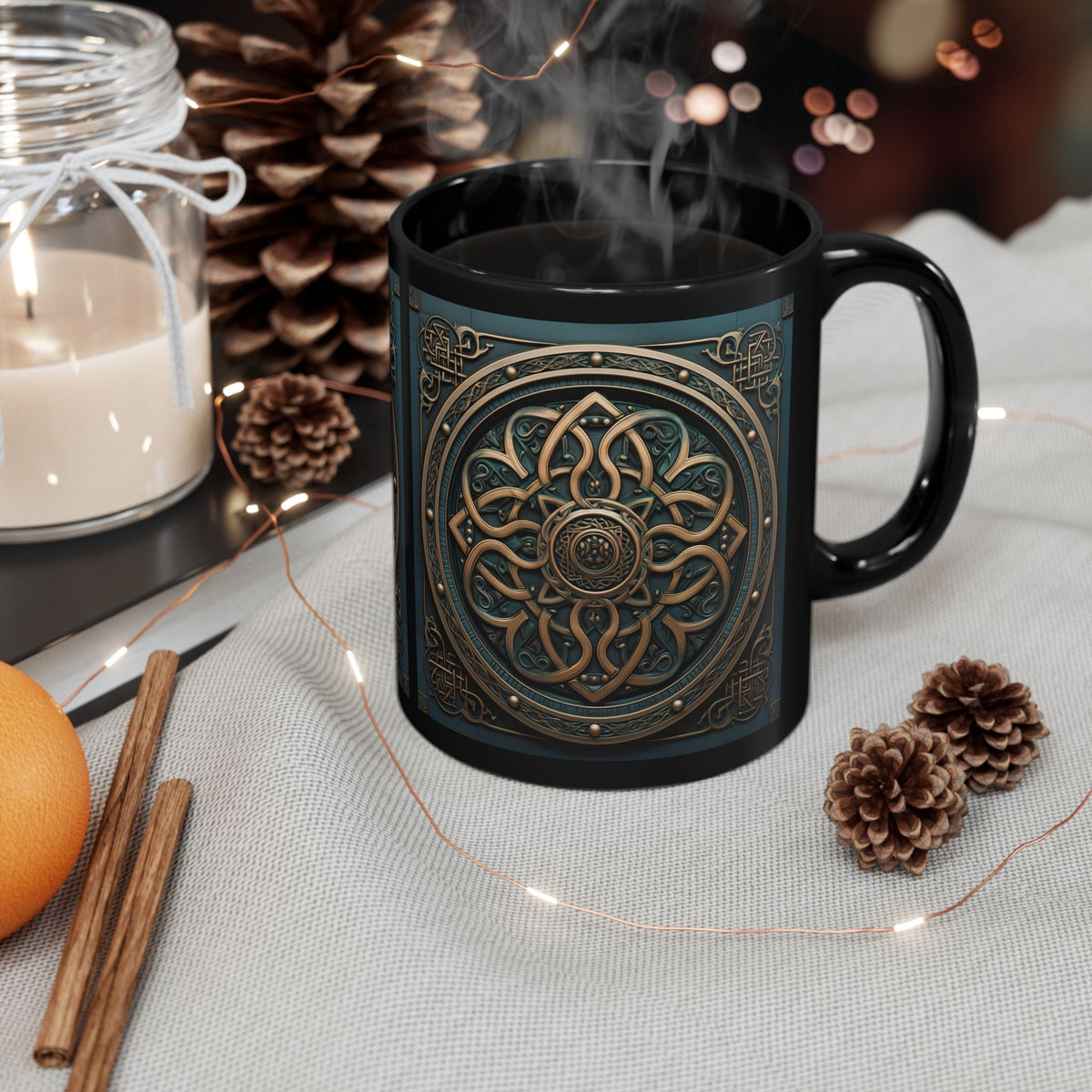 Celtic Bronze Mandala Mug