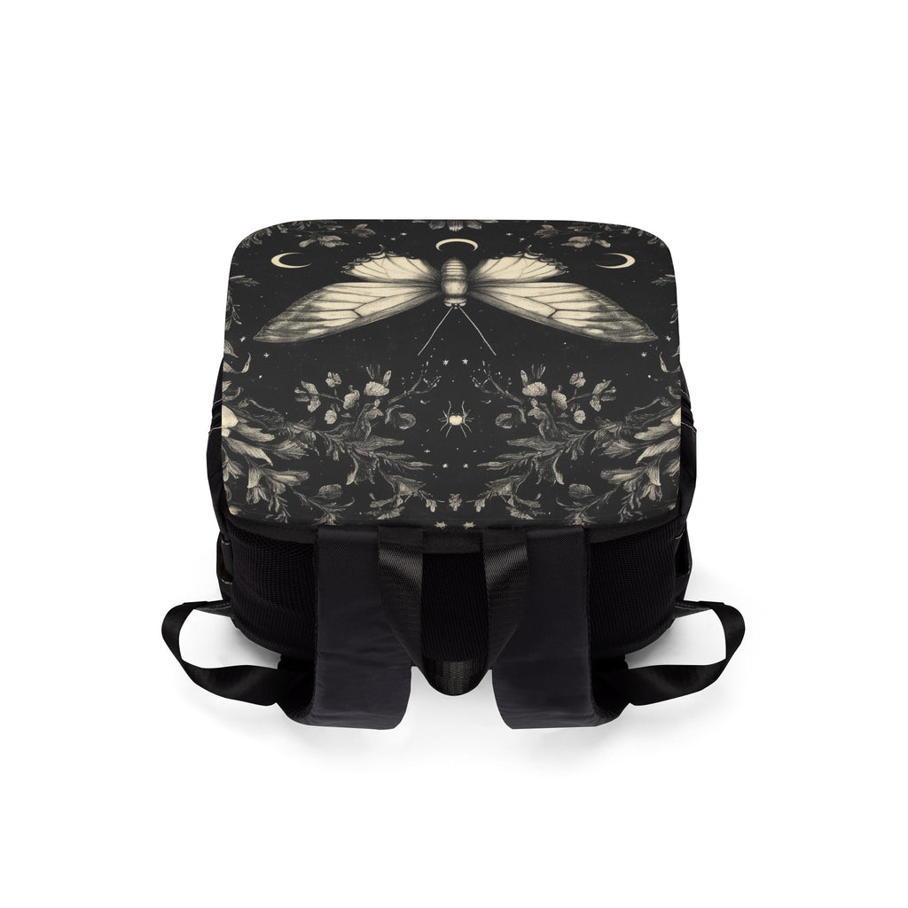Mystical Night Moth Casual Shoulder Backpack