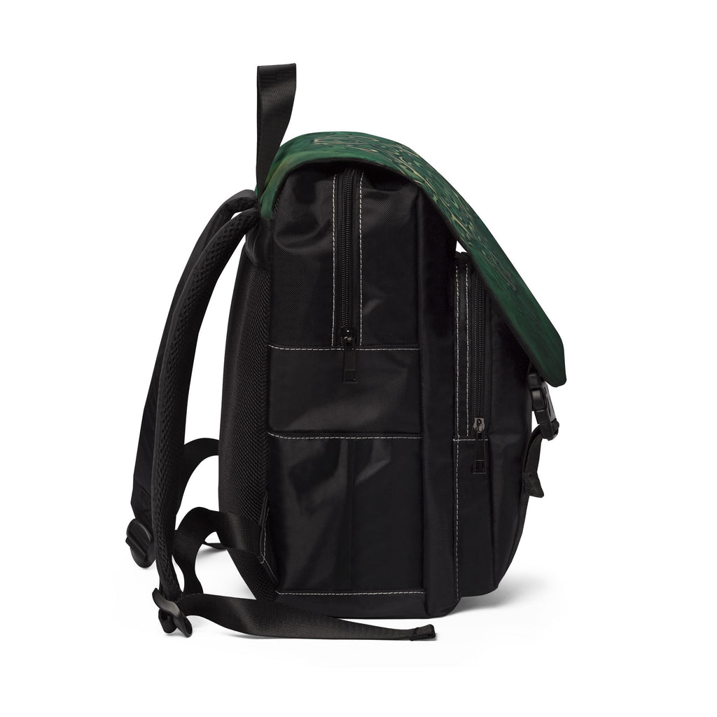 Green Celtic Design Casual Shoulder Backpack