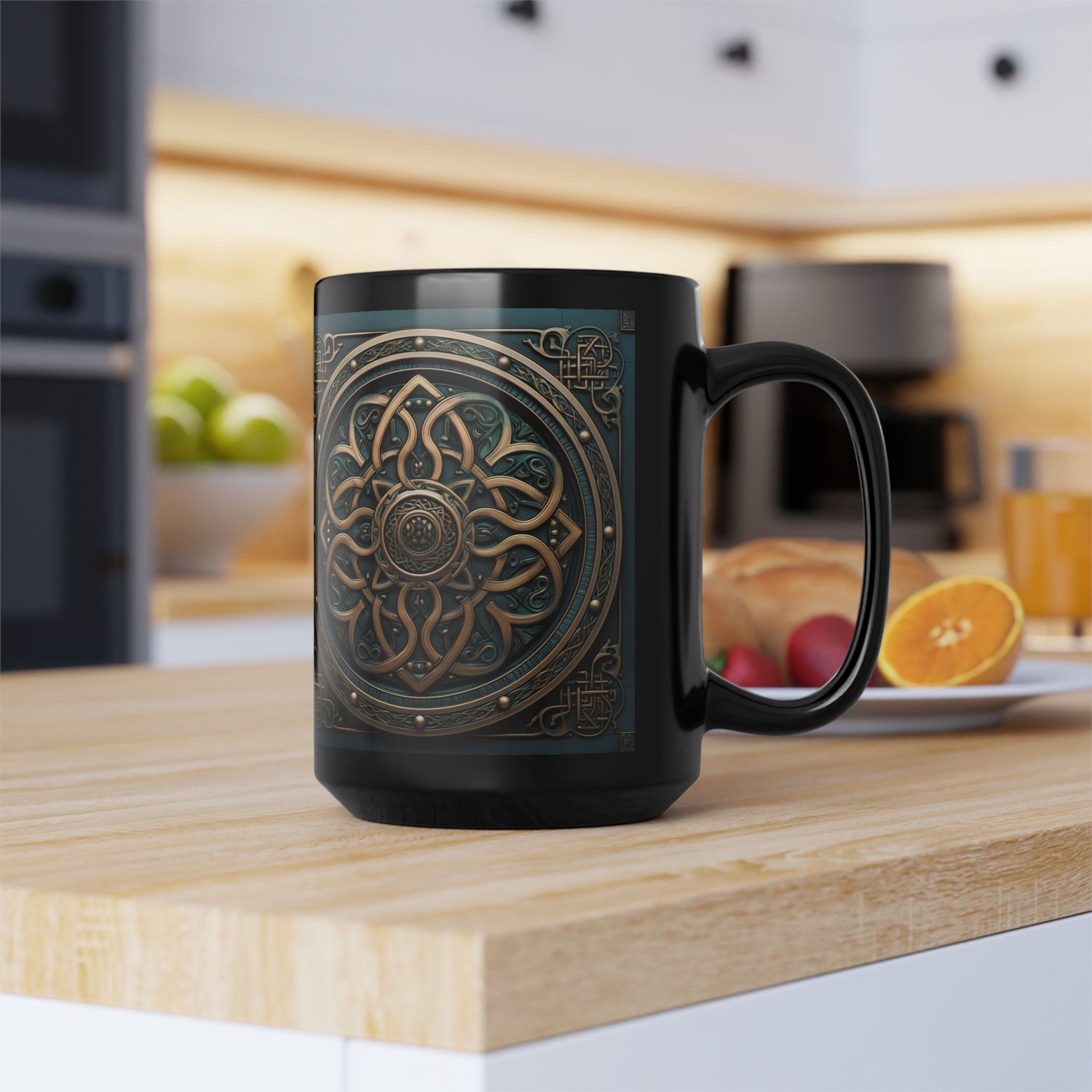 Celtic Bronze Mandala Mug