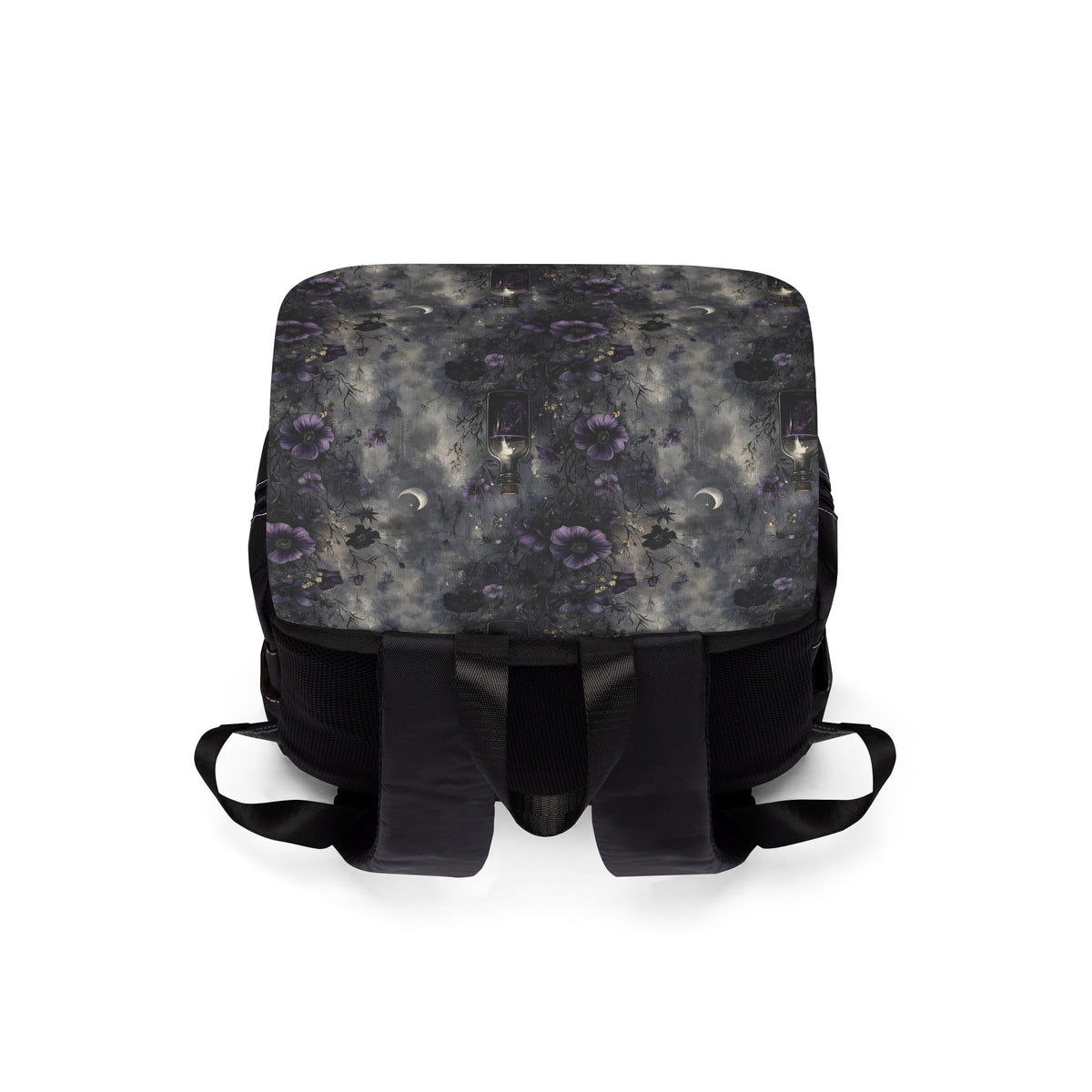 Dark Gothic Witchy Floral Shoulder Backpack
