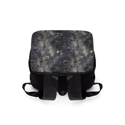 Dark Gothic Witchy Floral Shoulder Backpack