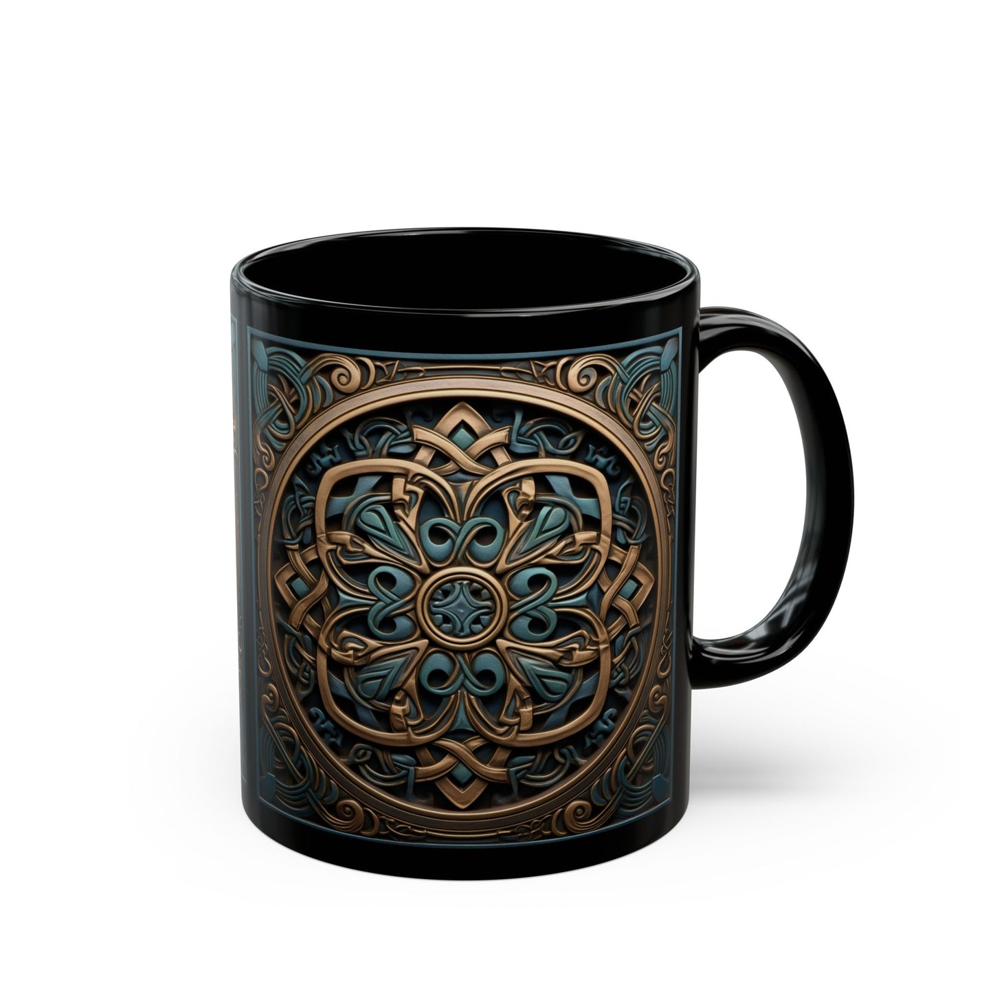 Celtic Bronze & Teal Norse Design