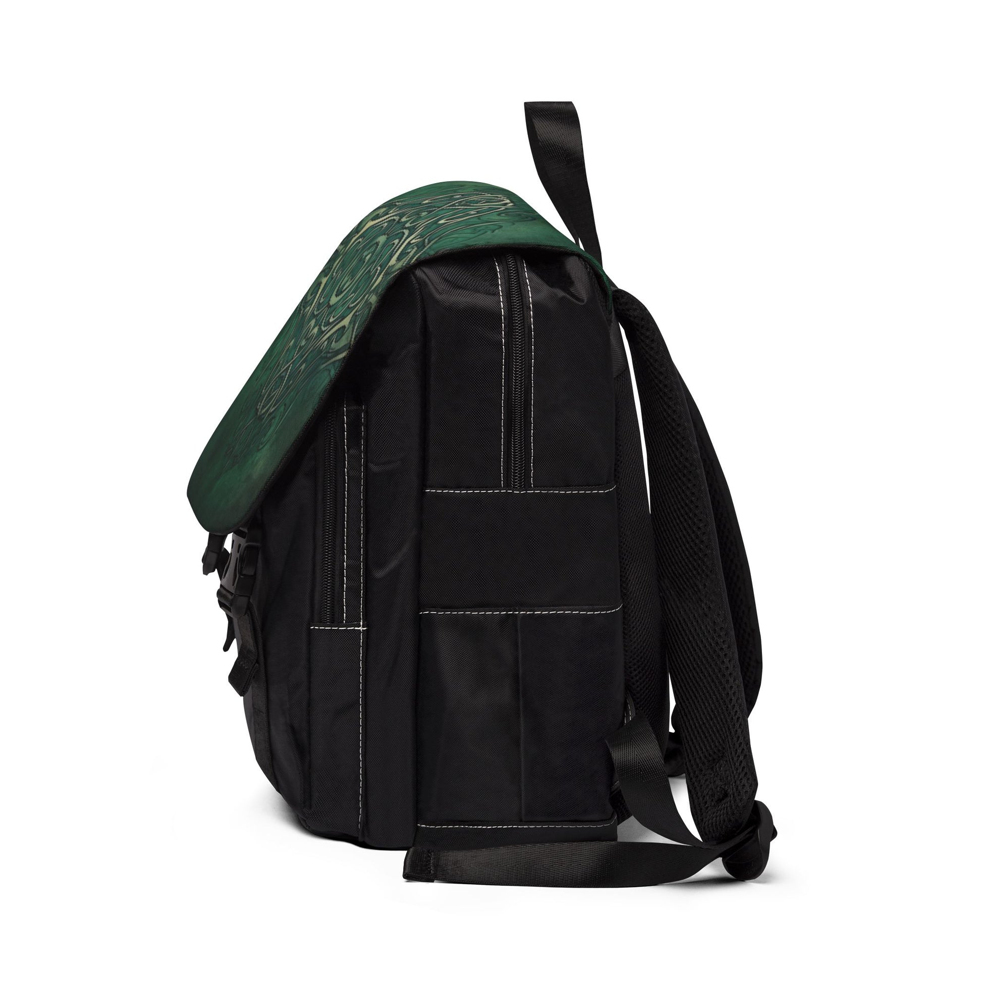 Green Celtic Design Casual Shoulder Backpack