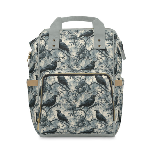 Dark Gothic Ravens And Roses Diaper Backpack