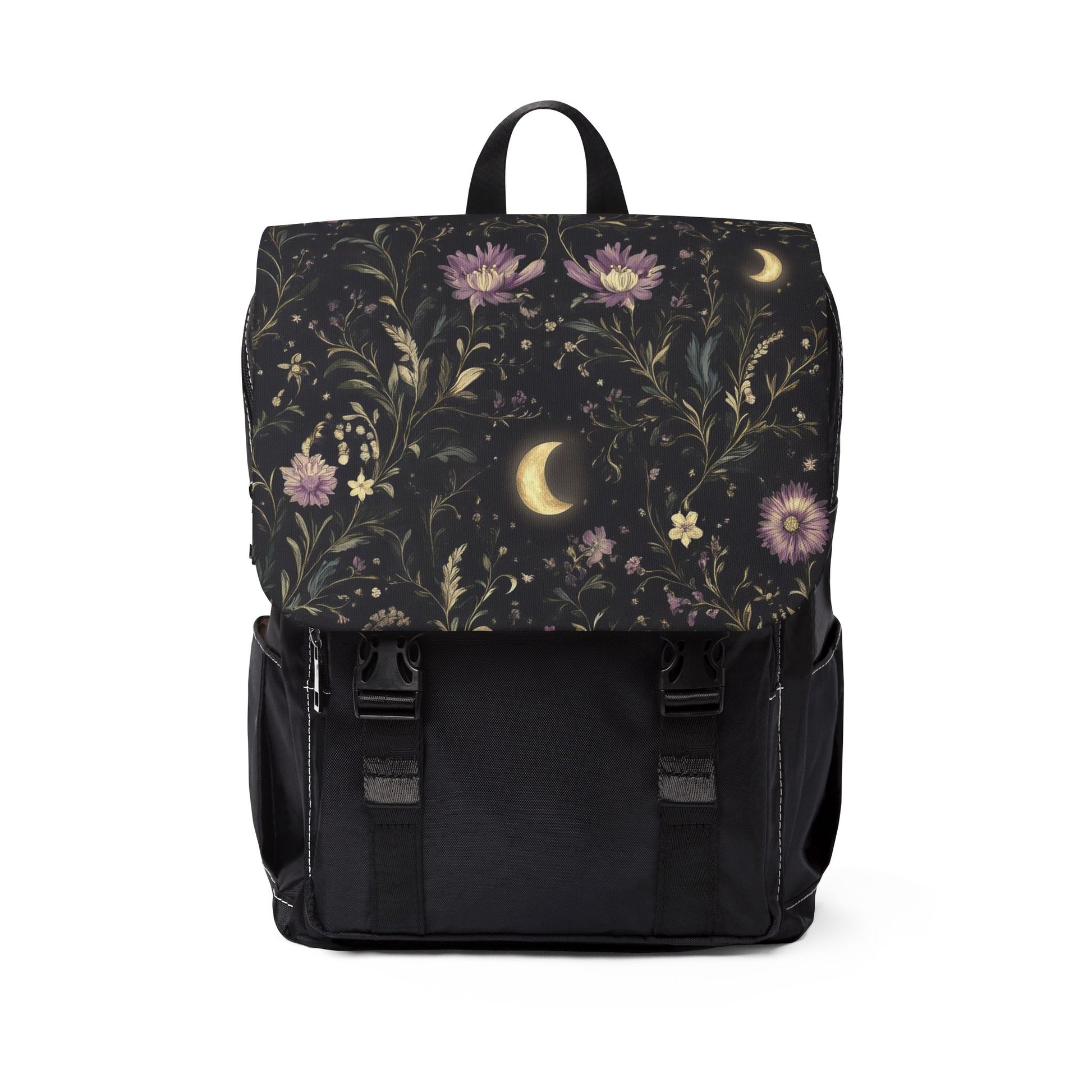 Floral Moonlight Casual Shoulder Backpack