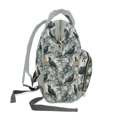 Dark Gothic Ravens And Roses Diaper Backpack