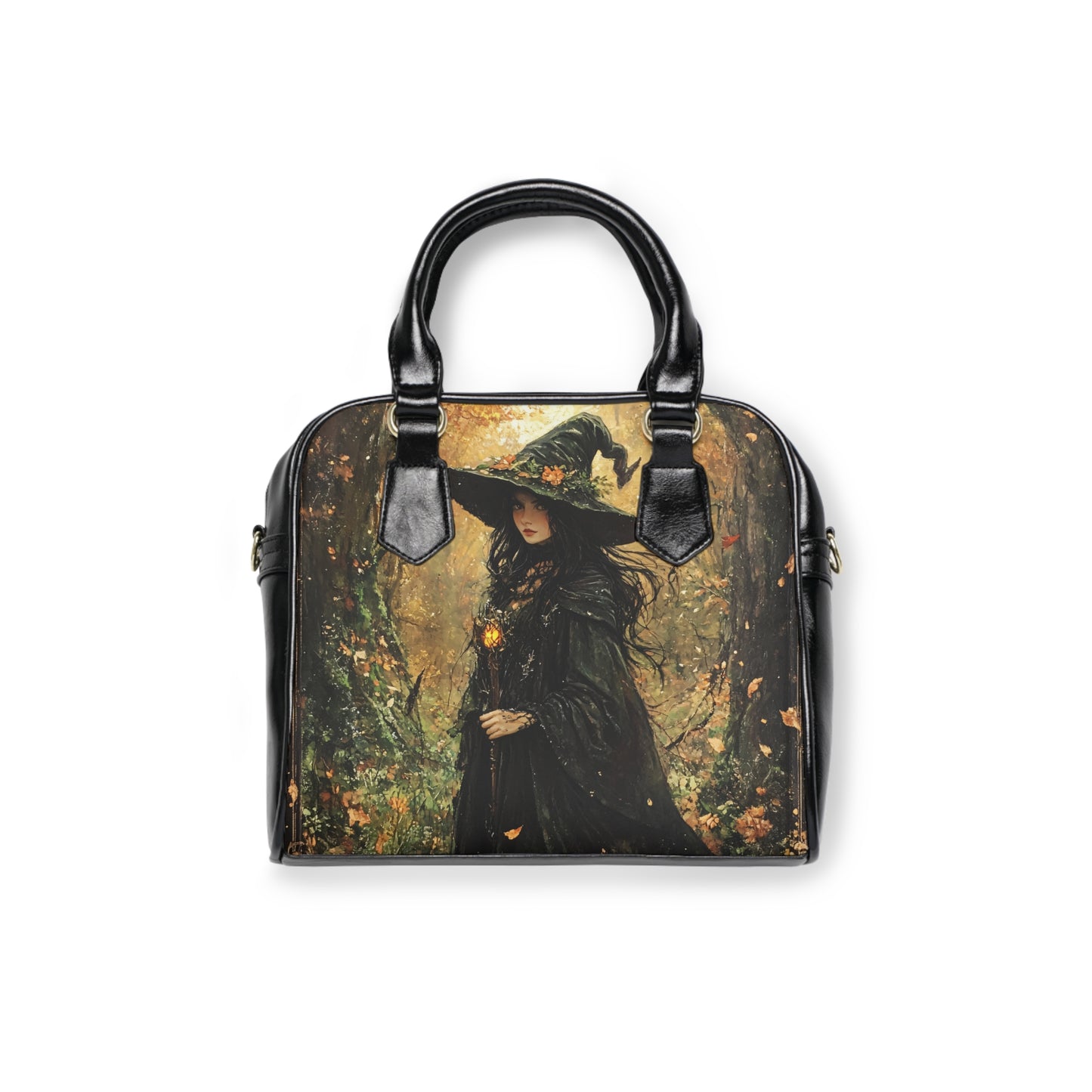 Autumn Forest Witch Shoulder Handbag
