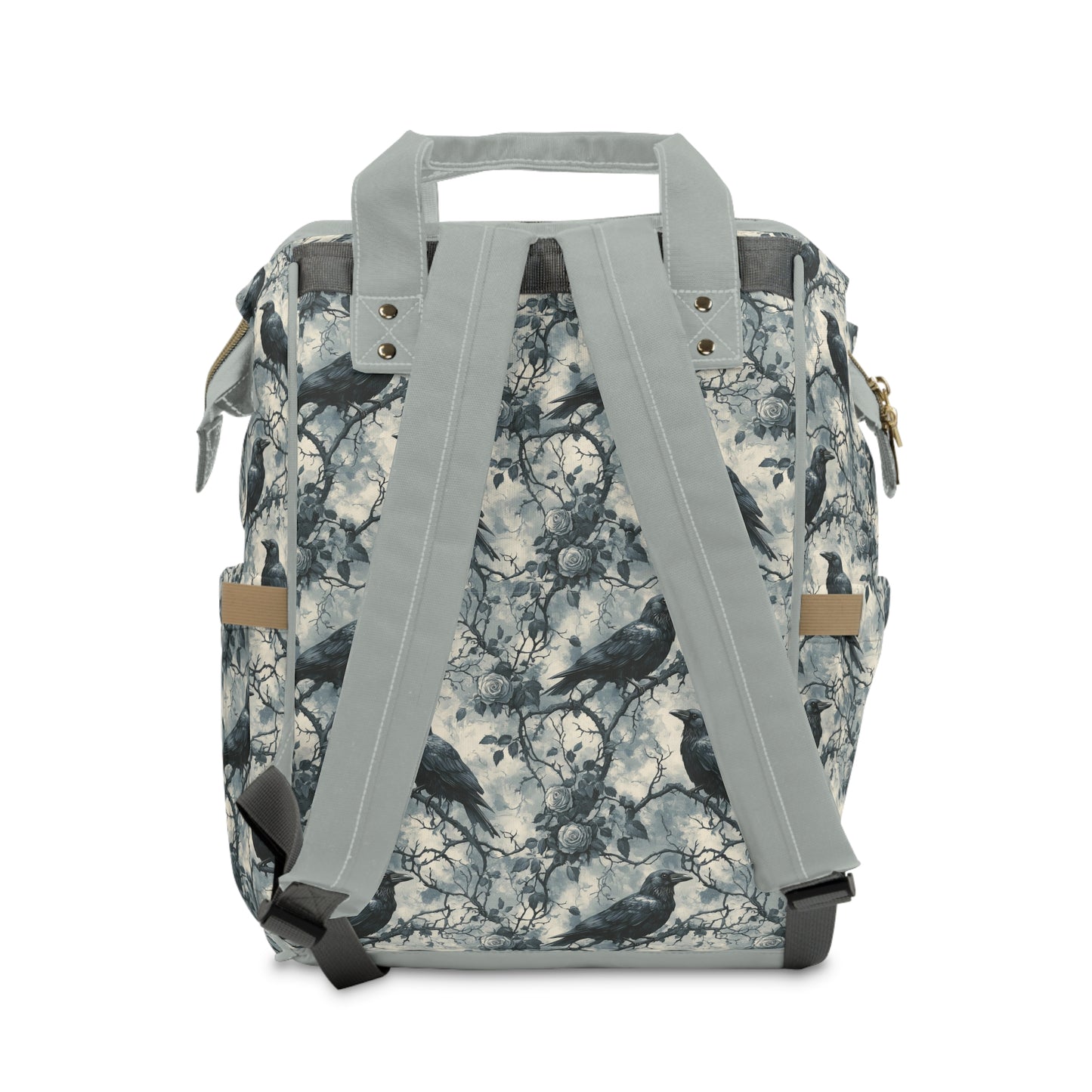 Dark Gothic Ravens And Roses Diaper Backpack