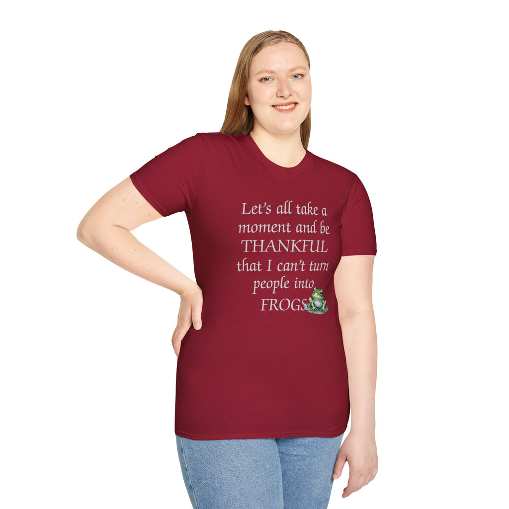 Let's all take a moment to be Thankful, Frog T-Shirt