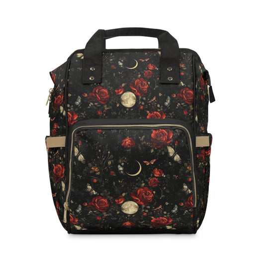 Celestial Night Rose Garden Multifunctional Diaper Backpack