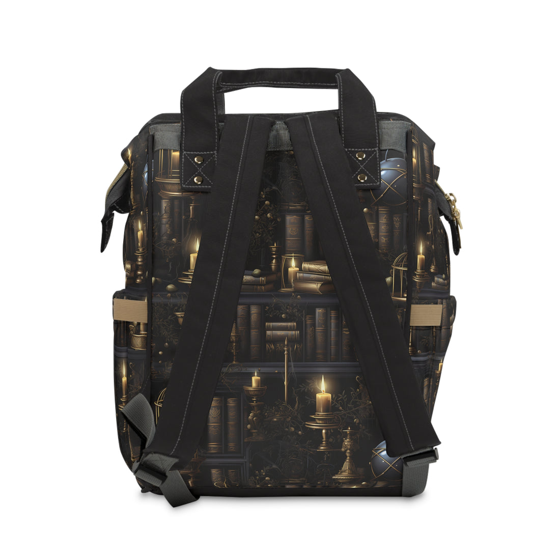 Vintage Candlelit Library Multifunctional Diaper Backpack