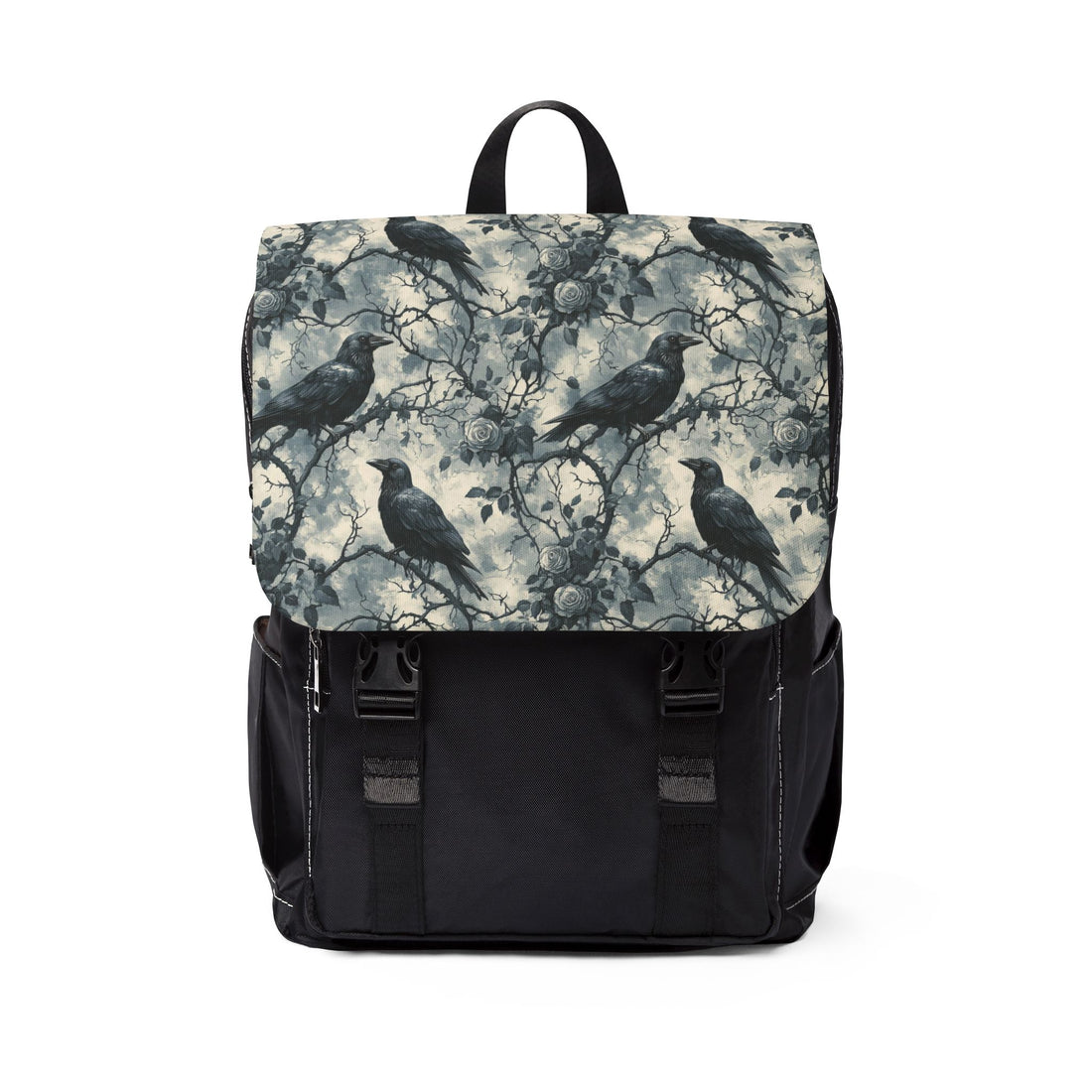 Dark Gothic Ravens And Roses Shoulder Backpack