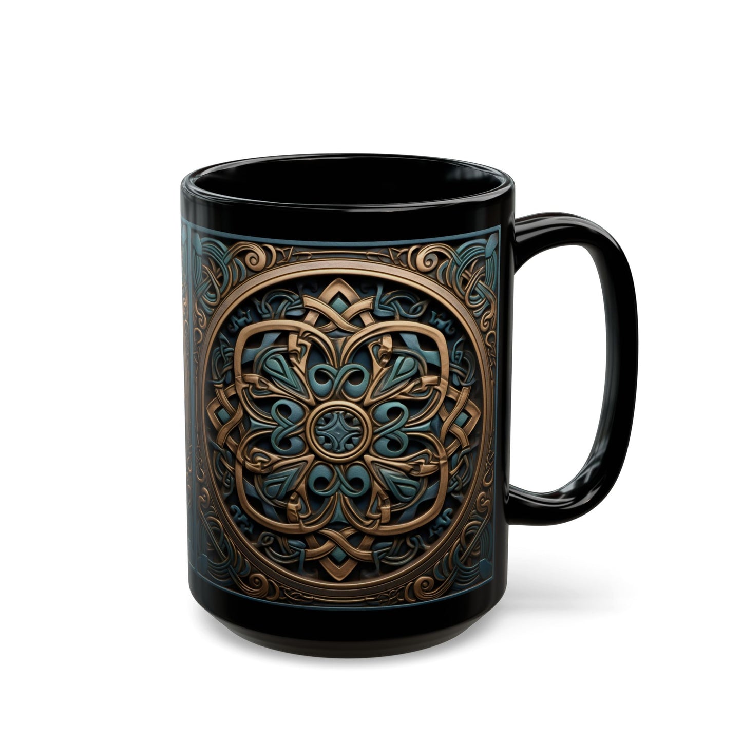 Celtic Bronze & Teal Norse Design